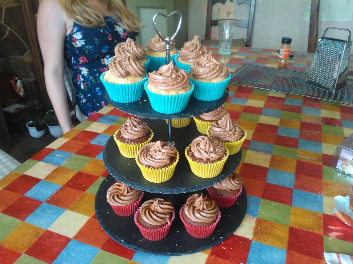 Chocolate and Peanut Butter, Chocolate and Caramel and Chocolate and Chilli Cupcakes