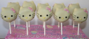 Hello Kitty cake pops