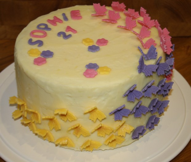 Butterfly pinata cake